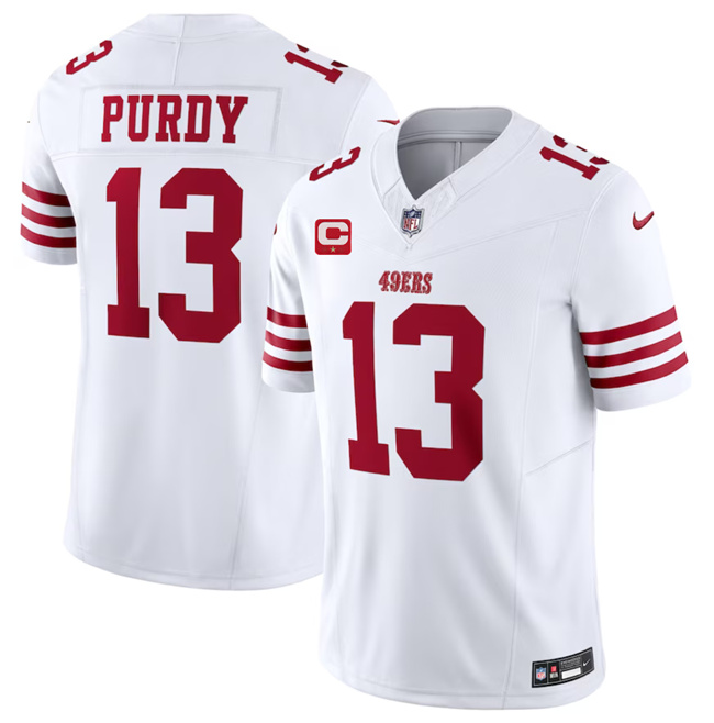 Men's San Francisco 49ers #13 Brock Purdy White 2023 F.U.S.E. With 1-Star C Patch Vapor Untouchable Limited Football Stitched Jersey